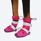 Hunde-Regenstiefel, Wasserdichte Hundeschuhe - Fuchsia Camo
