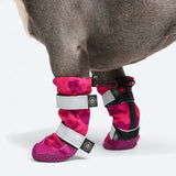 Hunde-Regenstiefel, Wasserdichte Hundeschuhe - Fuchsia Camo