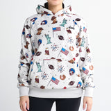 Der USA Hoodie für Menschen – Grau