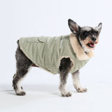 Cordjacke mit Sherpa-Fleece - Minze