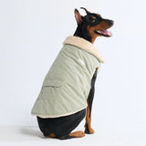 Cordjacke mit Sherpa-Fleece - Minze