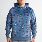 Der USA Hoodie für Menschen – Blau