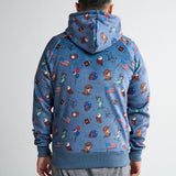 Der USA Hoodie für Menschen – Blau