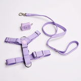 Komfort-Kontrolle No-Pull Hundegeschirr set - Flieder