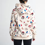 Der Frankreich Hoodie für Menschen – Beige