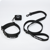 Taktisches Hundehalsband- und Leinen-Set - Schwarz
