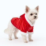Christmas Dog Hoodie - Red Santa||size:S