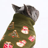 Weihnachts-Strickpullover für Hunde – Lebkuchen