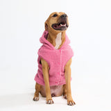 Teddy-Sherpa-Jacke - Dunkelpink