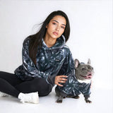 Hunde-Hoodie aus Betonholz – Asphalt
