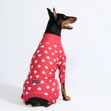 Hunde Pyjama - Rote Herzen