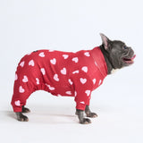 Hunde Pyjama - Rote Herzen