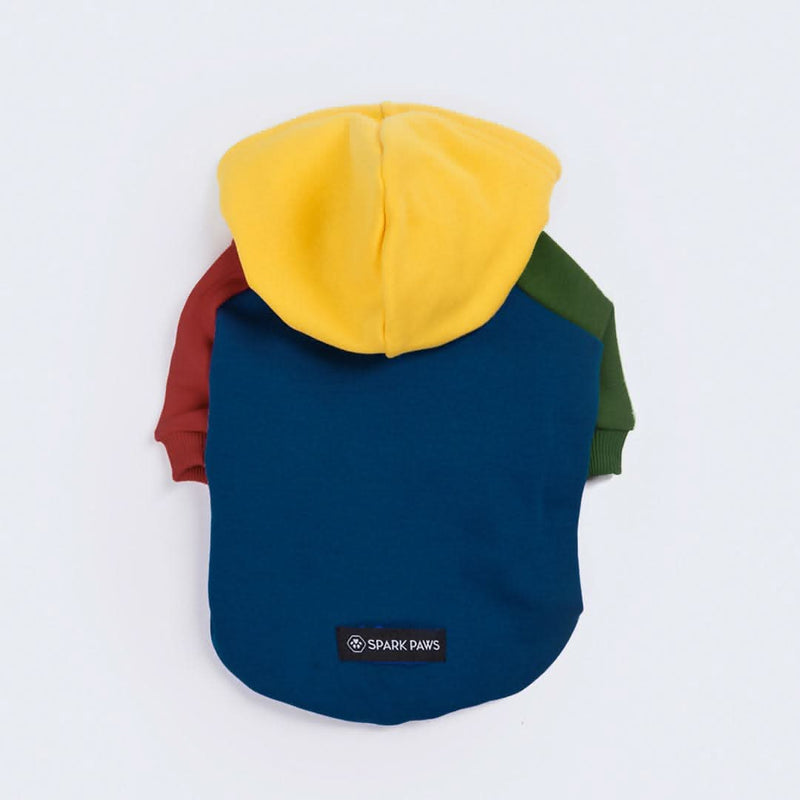 Buntstift Farbe Block Hund Hoodie
