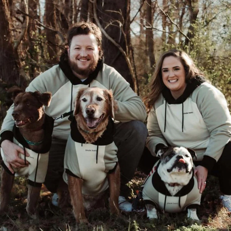 Oliv Creme Hunde Hoodie
