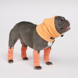 Dehnbare Fleece-Beinwärmer für Hunde - Orange