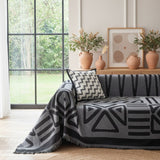 Boho Dark Grey Couch Cover