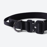 Taktisches Hundehalsband- und Leinen-Set - Schwarz