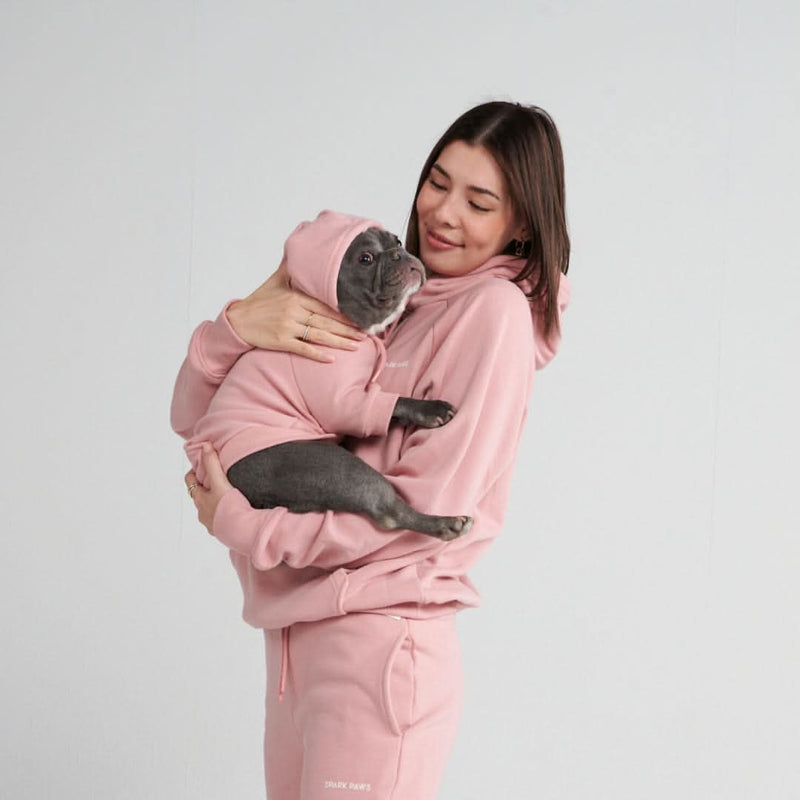 Essentielles Hunde Hoodie - Blassrosa