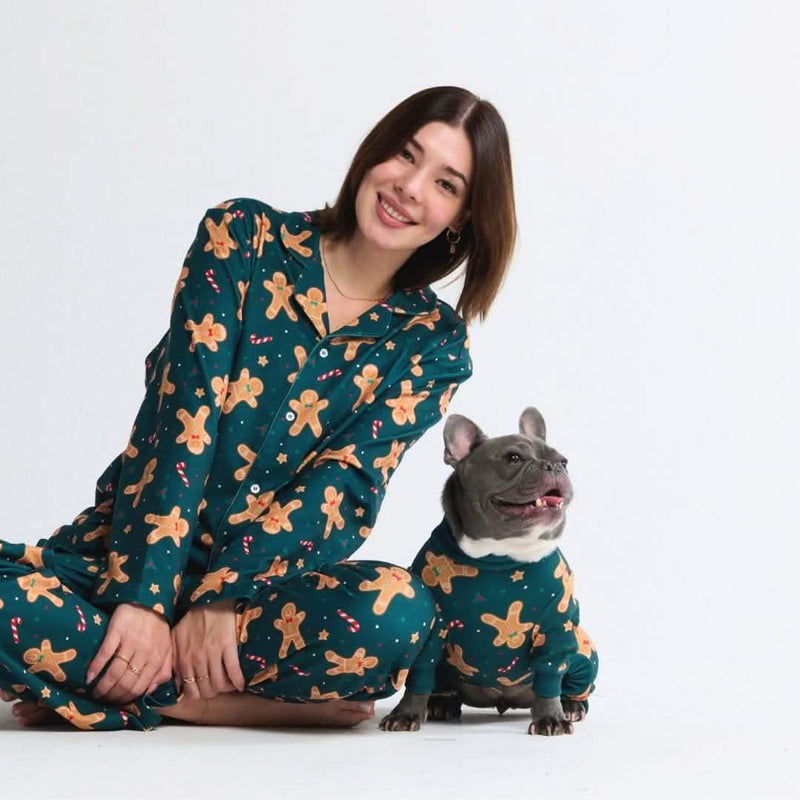 Weihnachtspyjama für Hunde - Lebkuchenmann