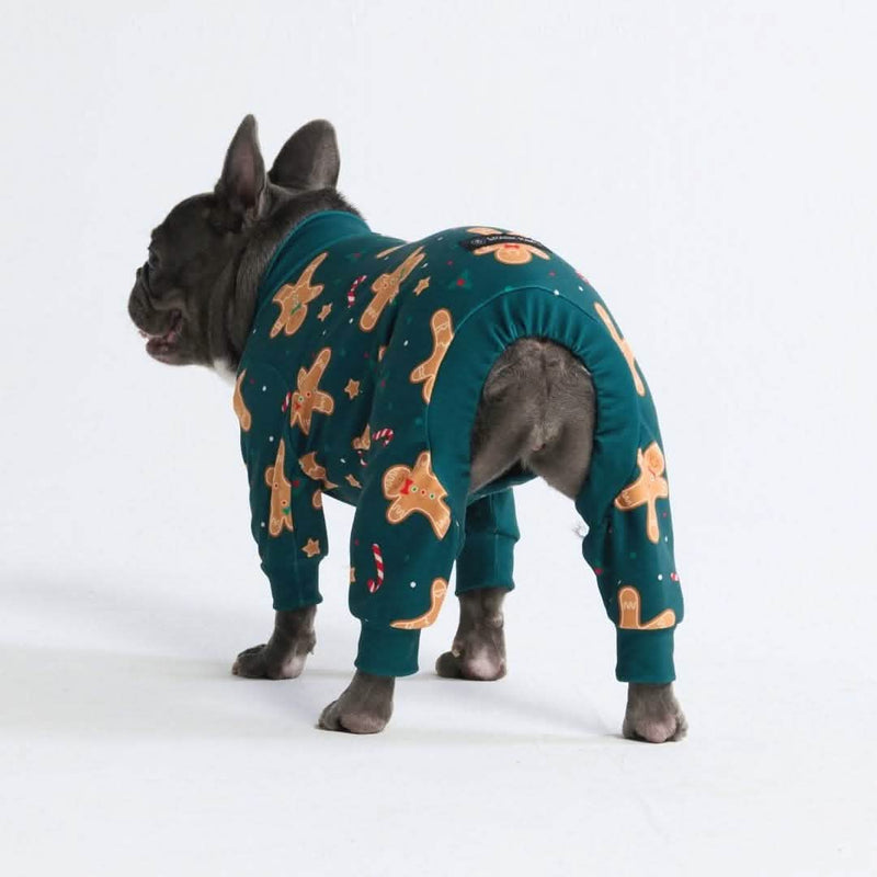 Weihnachtspyjama für Hunde - Lebkuchenmann