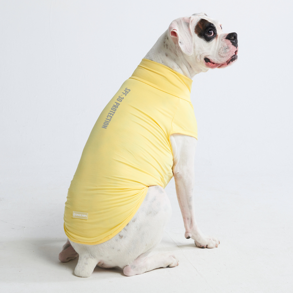 Sunblock Hunde-T-Shirt – Gelb