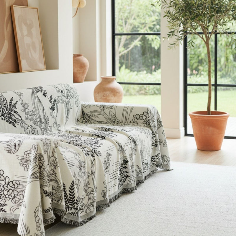 Sofabezug – Maiglöckchen Schwarz