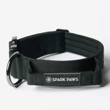 Taktisches Hundehalsband- und Leinen-Set - Schwarz
