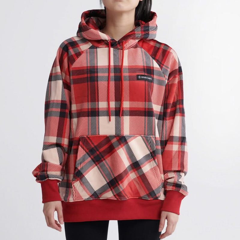 Black and red plaid hoodie deals