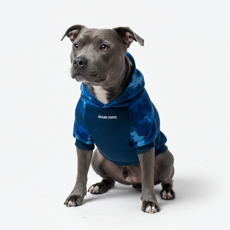 Blue Camo Hoodie||size:3XL