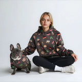 Der Deutschland Hoodie für Menschen – Dunkelbraun