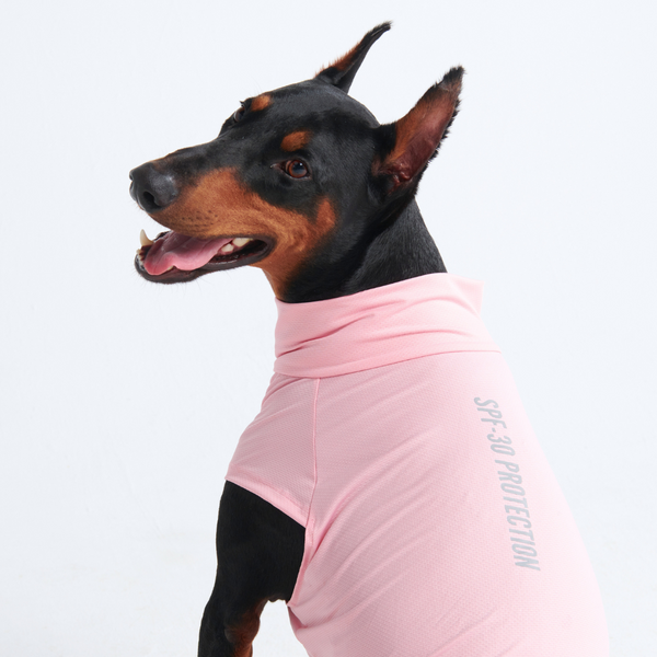 Sunblock Hunde-T-Shirt – Rosa
