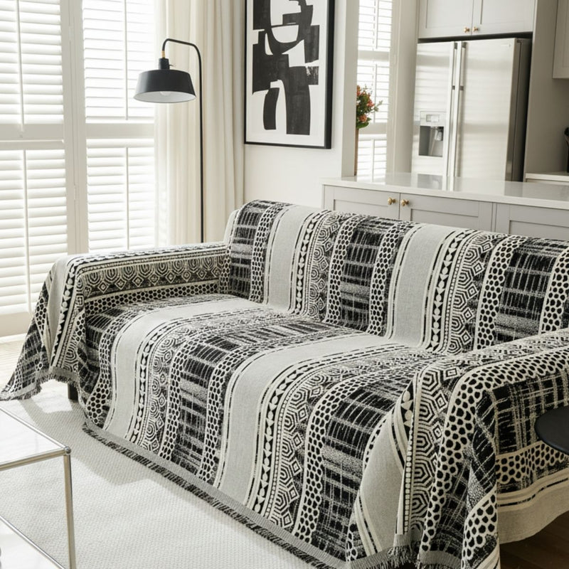 Sofabezug – Moderner Mosaik Schwarz