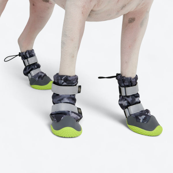 Flex Shell Wasserabweisende Hundestiefel - Grau Camo