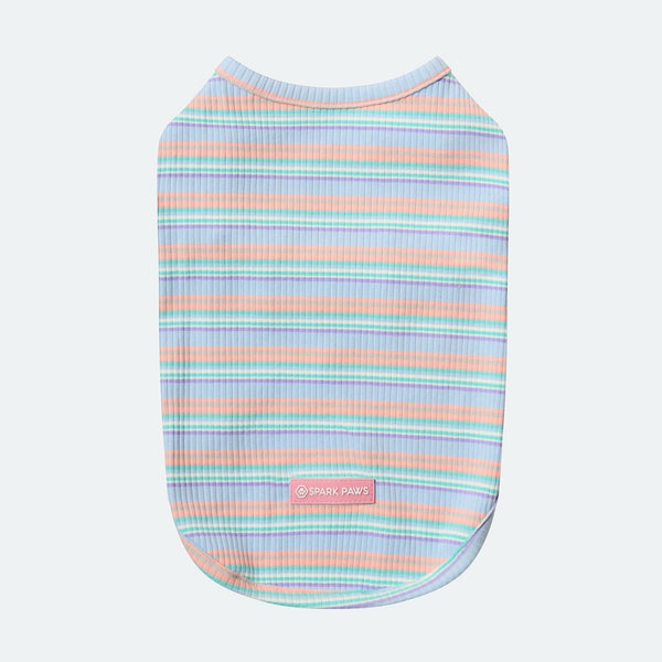 Gestreiftes Shirt - Blau Koralle