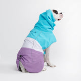 Dog Raincoat - Blue White Purple