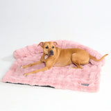 Beruhigendes Flauschiges Sofa-Schonbezug Hundebett - Rosa