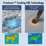 Frostcore™ Kühlendes Autositzbett für Hunde - Waffle Grey