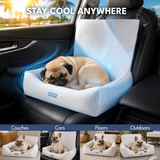 Frostcore™ Kühlendes Autositzbett für Hunde - Waffle Grey