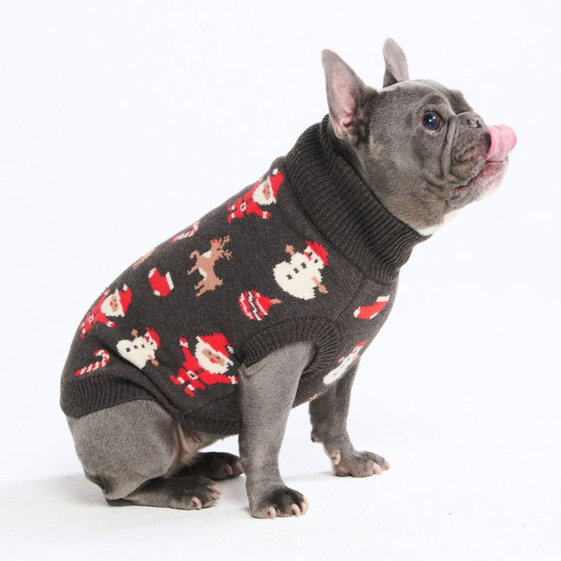 Weihnachts-Strickpullover für Hunde – Weihnachtsmann