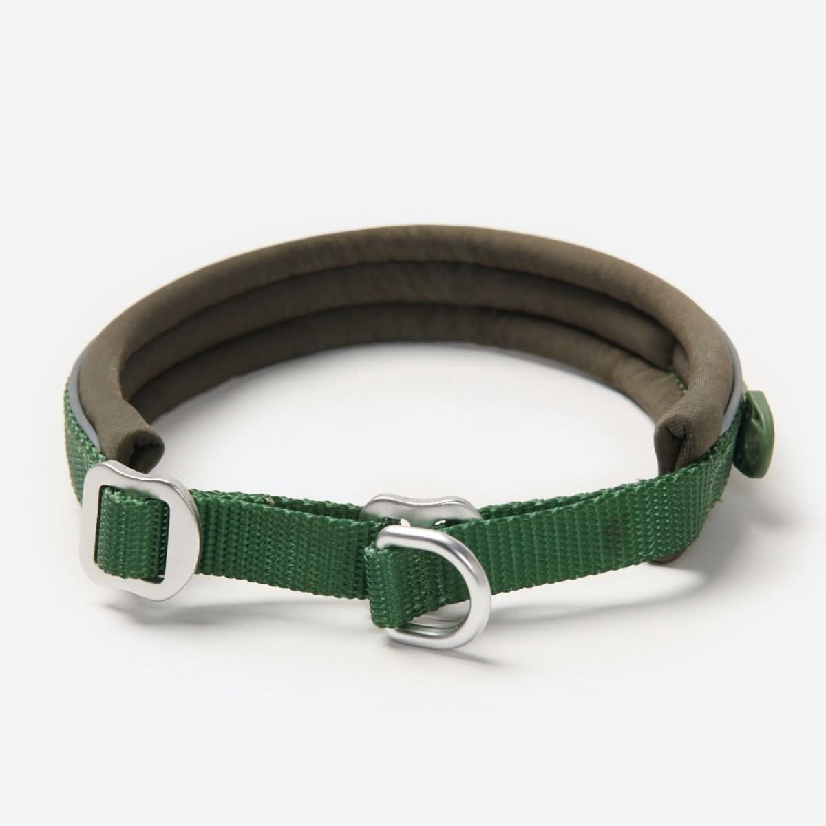 Gepolstertes Martingal-Halsband – Armeegrün – SPARK PAWS