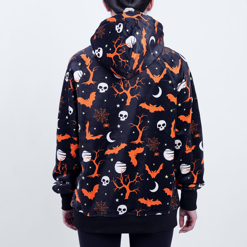 Halloween Menschen Kapuzenpullover - Schwarz
