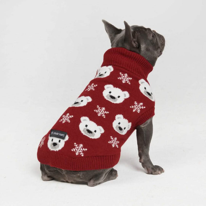 Gestrickter Hundepullover - Eisbär