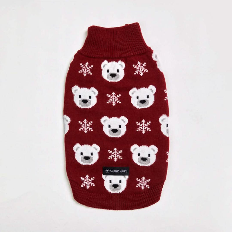 Gestrickter Hundepullover - Eisbär