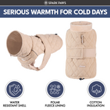 Beige Quilted Winter Jacket||size:S,M,L,XL,2XL,3XL,4XL