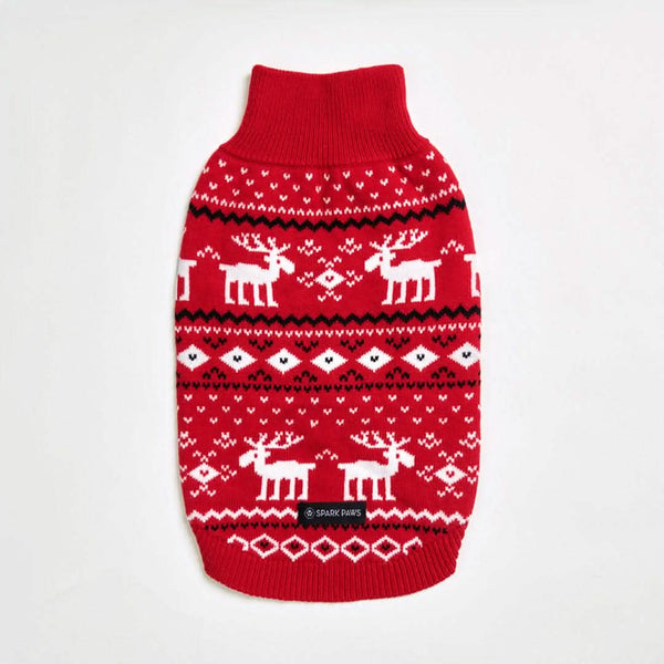 Gestrickter Hundepullover - Dasher Rot