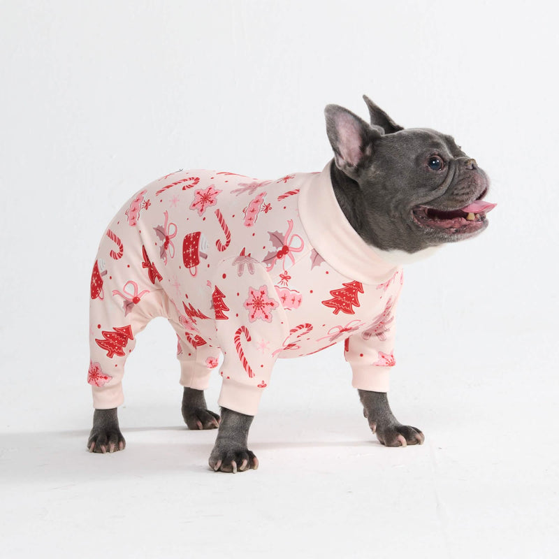 Weihnachtspyjama für Hunde - Zuckerstange