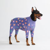 Weihnachtspyjama für Hunde - Zuckerstangen-Bäume