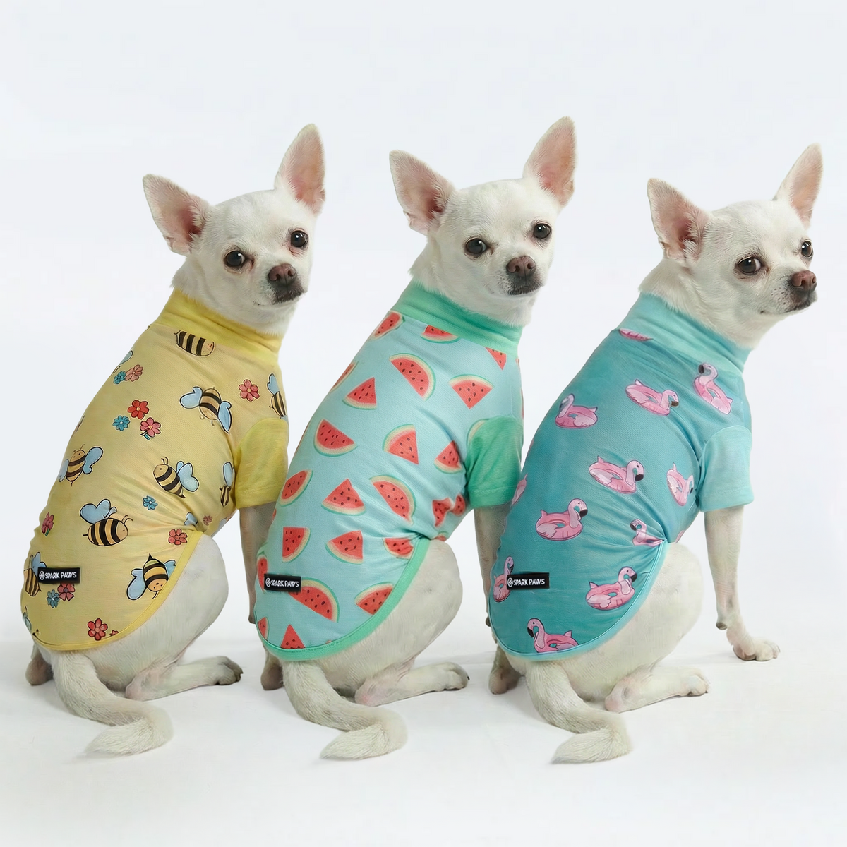 sonnensegel für hunde Sonnenschutz-Hunde-T-Shirts im 3er-Pack – SPARK PAWS