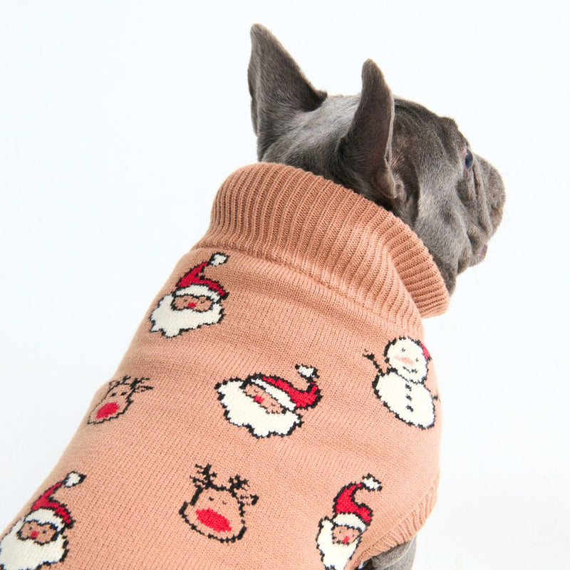 Weihnachts-Strickpullover für Hunde – Santa & Rudolph