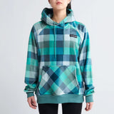 Velvet Human Kapuzenpullover - Türkis-karierter